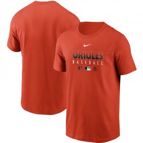 Wholesale Cheap Men\'s Baltimore Orioles Nike Orange Authentic Collection Team Performance T-Shirt