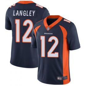 Wholesale Cheap Nike Broncos #12 Brendan Langley Navy Blue Alternate Men\'s Stitched NFL Vapor Untouchable Limited Jersey