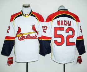 Wholesale Cheap Cardinals #52 Michael Wacha White/Red Long Sleeve Stitched MLB Jersey