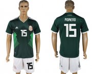 Wholesale Cheap Mexico #15 H.Moreno Green Home Soccer Country Jersey