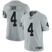 Wholesale Cheap Nike Raiders #4 Derek Carr Silver Men's Stitched NFL Limited Inverted Legend Jersey