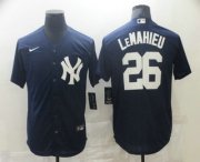Wholesale Cheap Men's New York Yankees #26 DJ LeMahieu Navy Blue White Number Stitched MLB Cool Base Nike Jersey