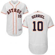 Wholesale Cheap Astros #10 Yuli Gurriel White Flexbase Authentic Collection Stitched MLB Jersey