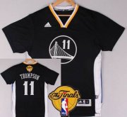 Wholesale Cheap Golden State Warriors #11 Klay Thompson 2015 The Finals New Black Short-Sleeved Jersey