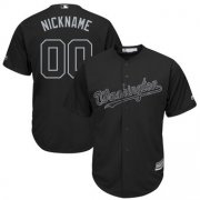 Wholesale Cheap Washington Nationals Majestic 2019 Players' Weekend Cool Base Roster Custom Jersey Black