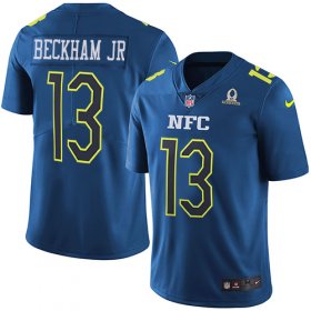 Wholesale Cheap Nike Giants #13 Odell Beckham Jr Navy Men\'s Stitched NFL Limited NFC 2017 Pro Bowl Jersey