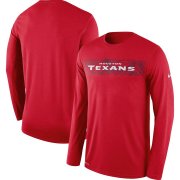 Wholesale Cheap Houston Texans Nike Sideline Seismic Legend Long Sleeve T-Shirt Red