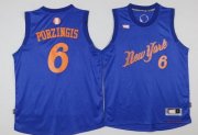 Wholesale Cheap Men's New York Knicks #6 Kristaps Porzingis Adidas Royal Blue 2016 Christmas Day Stitched NBA Swingman Jersey