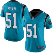 Wholesale Cheap Nike Panthers #51 Sam Mills Blue Alternate Women's Stitched NFL Vapor Untouchable Limited Jersey