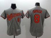 Wholesale Cheap Orioles #8 Cal Ripken Grey Flexbase Authentic Collection Stitched MLB Jersey