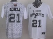 Wholesale Cheap San Antonio Spurs #21 Tim Duncan Revolution 30 Swingman 2014 Noche Latina White Jersey