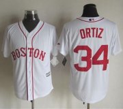Wholesale Cheap Red sox #34 David Ortiz White Alternate Home New Cool Base Stitched MLB Jersey