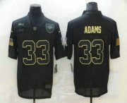 Wholesale Cheap Men's New York Jets #33 Jamal Adams Black 2020 Salute To Service Stitched NFL Nike Limited Jersey