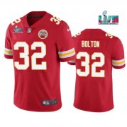 Wholesale Cheap Men's Kansas City Chiefs #32 Nick Bolton Red Super Bowl LVII Patch Vapor Untouchable Limited Stitched Jersey