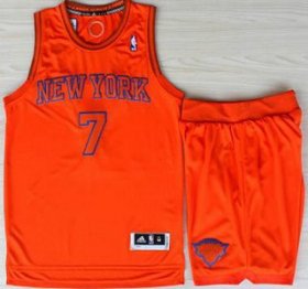 Wholesale Cheap New York Knicks 7 Carmelo Anthony Orange Revolution 30 Swingman NBA Jerseys Shorts Suits Christmas Style