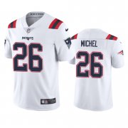 Wholesale Cheap New England Patriots #26 Sony Michel Men's Nike White 2020 Vapor Limited Jersey
