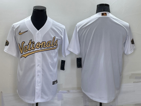 Wholesale Men\'s Washington Nationals Blank White 2022 All Star Stitched Cool Base Nike Jersey