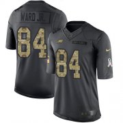 Wholesale Cheap Nike Eagles #84 Greg Ward Jr. Black Men's Stitched NFL Limited 2016 Salute to Service Jersey