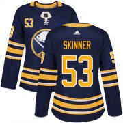 Wholesale Cheap Adidas Sabres #53 Jeff Skinner Navy Blue Home Authentic Women's Stitched NHL Jersey