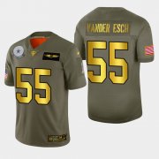Wholesale Cheap Dallas Cowboys #55 Leighton Vander Esch Men's Nike Olive Gold 2019 Salute to Service Limited NFL 100 Jersey