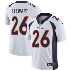 Wholesale Cheap Nike Broncos #26 Darian Stewart White Men\'s Stitched NFL Vapor Untouchable Limited Jersey