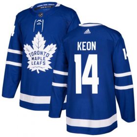 Wholesale Cheap Adidas Maple Leafs #14 Dave Keon Blue Home Authentic Stitched NHL Jersey