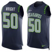 Wholesale Cheap Nike Seahawks #50 K.J. Wright Steel Blue Team Color Men's Stitched NFL Limited Tank Top Jersey