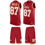 Wholesale Cheap Nike Chiefs #87 Travis Kelce Red Team Color Men's Stitched NFL Limited Tank Top Suit Jersey
