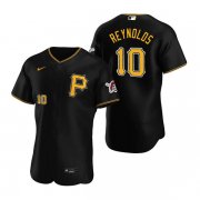Cheap Mens Pittsburgh Pirates #10 Bryan Reynolds Nike Black Alternate Team Logo P FlexBase Jersey