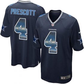 Wholesale Cheap Nike Cowboys #4 Dak Prescott Navy Blue Team Color Men\'s Stitched NFL Limited Strobe Jersey