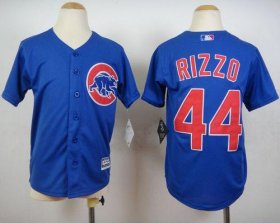 Wholesale Cheap Cubs #44 Anthony Rizzo Blue Cool Base Stitched Youth MLB Jersey