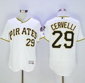 Wholesale Cheap Pirates #29 Francisco Cervelli White Flexbase Authentic Collection Stitched MLB Jersey