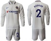 Wholesale Cheap Chelsea #2 Rudiger Away Long Sleeves Soccer Club Jersey