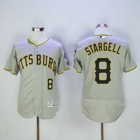 Wholesale Cheap Pirates #8 Willie Stargell Grey Flexbase Authentic Collection Stitched MLB Jersey