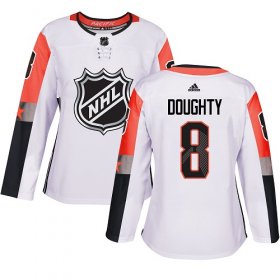 Wholesale Cheap Adidas Kings #8 Drew Doughty White 2018 All-Star Pacific Division Authentic Women\'s Stitched NHL Jersey