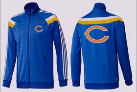 Wholesale Cheap NFL Chicago Bears Team Logo Jacket Blue_2