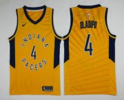 Wholesale Cheap Men's Indiana Pacers #4 Victor Oladipo New Yellow 2017-2018 Nike Swingman Stitched NBA Jersey