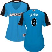 Wholesale Cheap Orioles #6 Jonathan Schoop Blue 2017 All-Star American League Women's Stitched MLB Jersey