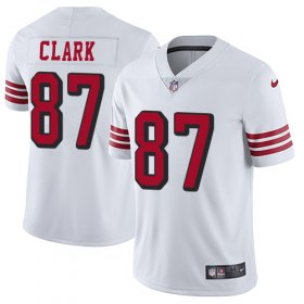 Wholesale Cheap Nike 49ers #87 Dwight Clark White Rush Men\'s Stitched NFL Vapor Untouchable Limited Jersey