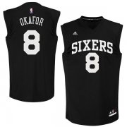 Wholesale Cheap Philadelphia 76ers #8 Jahlil Okafor Black Fashion Replica Jersey