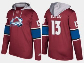 Wholesale Cheap Avalanche #13 Alexander Kerfoot Burgundy Name And Number Hoodie