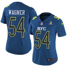 Wholesale Cheap Nike Seahawks #54 Bobby Wagner Navy Women\'s Stitched NFL Limited NFC 2017 Pro Bowl Jersey