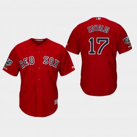Wholesale Cheap Red Sox #17 Nathan Eovaldi Red New Cool Base 2018 World Series Stitched MLB Jersey