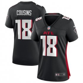 Cheap Women\'s Atlanta Falcons #18 Kirk Cousins Black Stitched Jersey(Run Small)