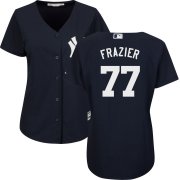 Wholesale Cheap New York Yankees #77 Clint Frazier Navy Majestic Women's Cool Base Stitched MLB Jersey