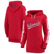 Wholesale Cheap Washington Nationals G-III 4Her by Carl Banks Women's Extra Innings Pullover Hoodie Red