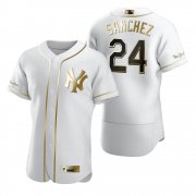 Wholesale Cheap New York Yankees #24 Gary Sanchez White Nike Men's Authentic Golden Edition MLB Jersey