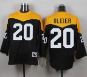 Wholesale Cheap Mitchell And Ness 1967 Steelers #20 Rocky Bleier Black/Yelllow Throwback Men's Stitched NFL Jersey
