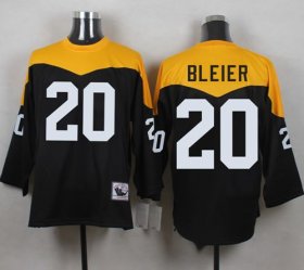 Wholesale Cheap Mitchell And Ness 1967 Steelers #20 Rocky Bleier Black/Yelllow Throwback Men\'s Stitched NFL Jersey