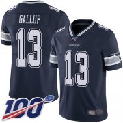 Wholesale Cheap Nike Cowboys #13 Michael Gallup Navy Blue Team Color Men's Stitched NFL 100th Season Vapor Limited Jersey
